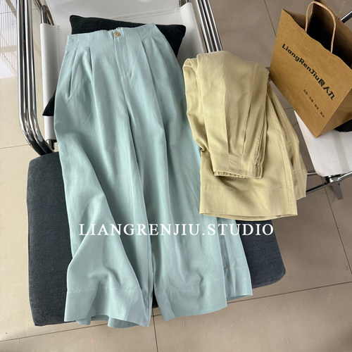 麻棉材质。必须柔软舒服！裤型很好。品牌剩余夏季直筒裤725231MR