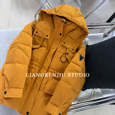 连帽纯色百搭保暖羽绒服