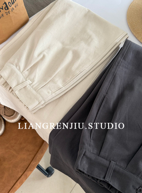 刚需好裤型。拯救搭配。优质棉高腰韩系休闲裤秋季直筒裤2682B13R