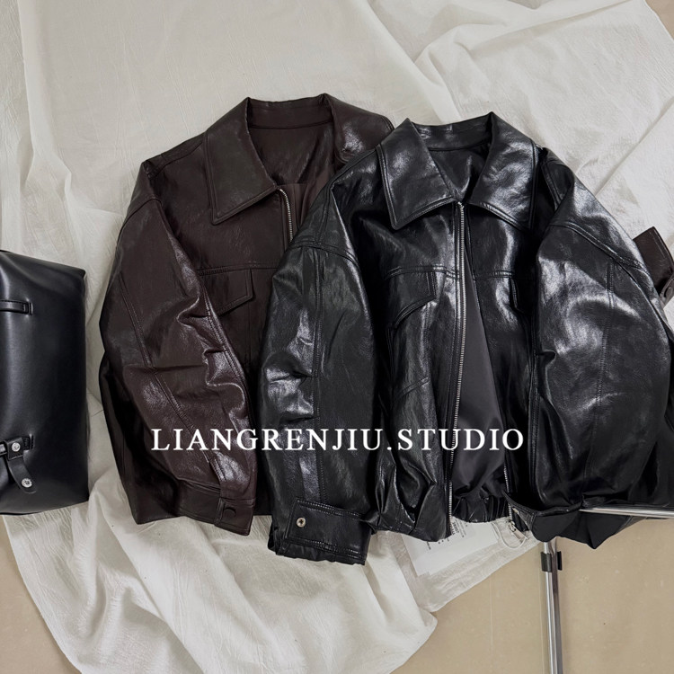 重磅高货！品相超好。自留款。Le家正品捡漏皮衣。秋冬外套26007A图片