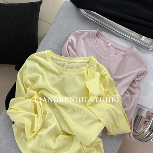 T恤2577A 优秀长袖 巨舒服柔软好材质 圆领春夏薄款