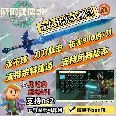 塞尔达传说2王国之泪 白龙大师剑开咣开局可用   代卡  msg大师剑