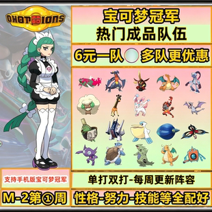 宝可梦冠军队伍双打 单打成品精灵闪光6V满级满努力 可进HOME