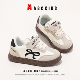 2026新款 abckids男童板鞋 儿童巨好看鞋 子春季 透气 女宝黄色德训鞋