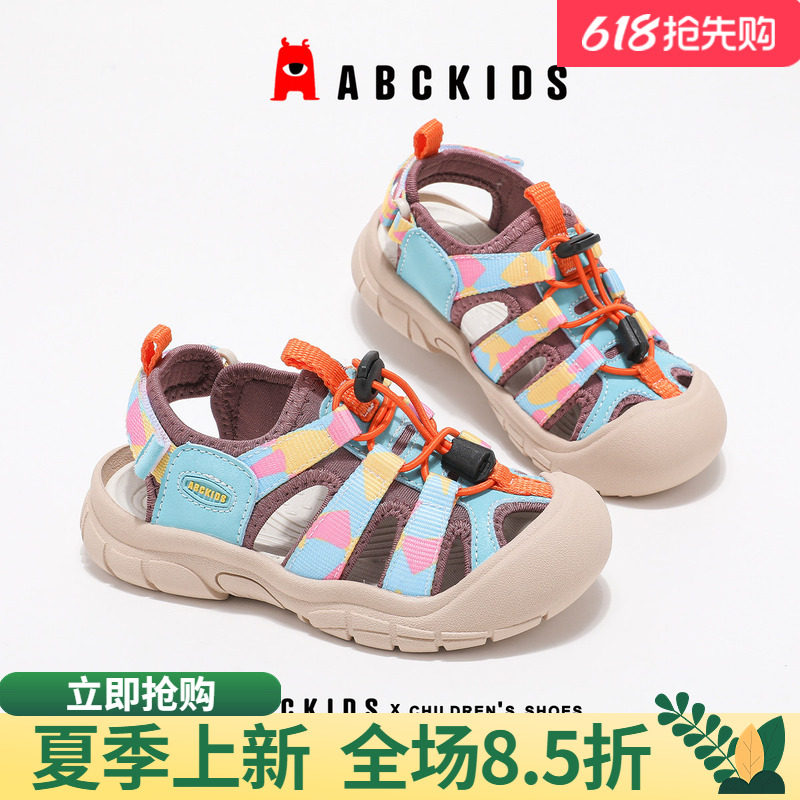 abckids女童凉鞋2026年夏季新款沙滩鞋儿童镂空运动童鞋休闲鞋子