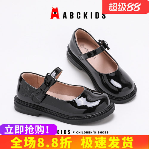 abckids女童皮鞋演出鞋正品