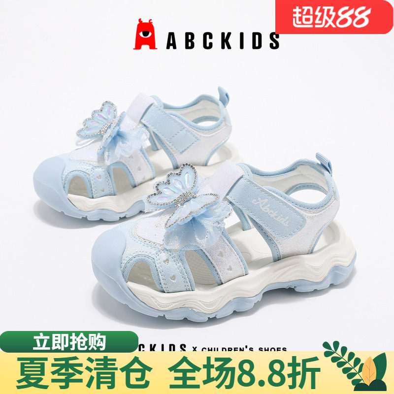 abckids女童凉鞋流行蝴蝶结设计图片
