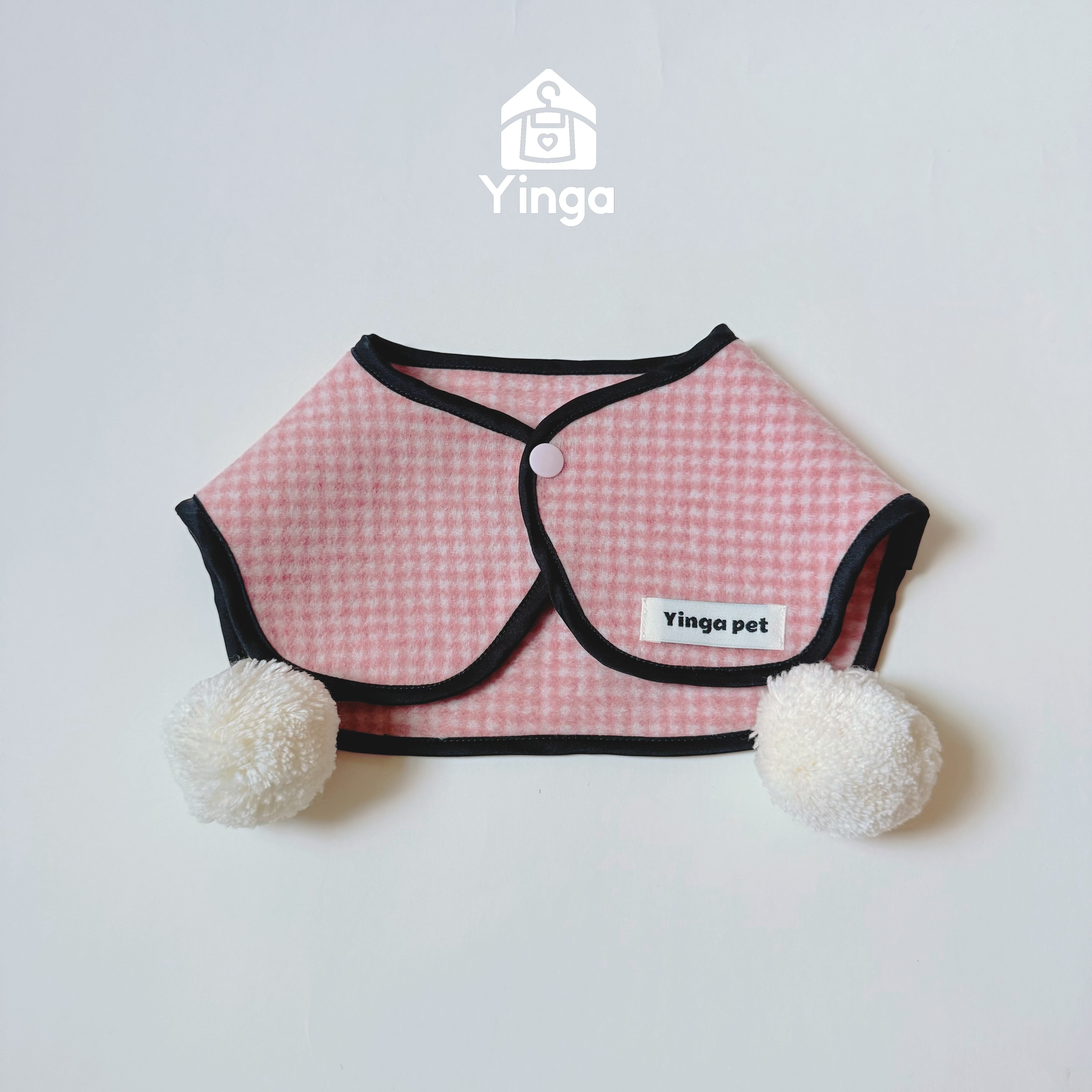 宠物装饰Yinga甜酷粉色宠物围巾/口水巾