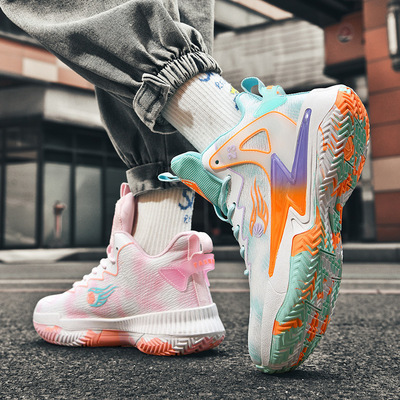 潮童小众鸳鸯篮球鞋男女网布透气防滑运动鞋子basketball shoes实