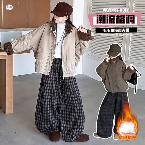 女童加厚派克服外套2026冬装新款韩版洋气时髦儿童装休闲棉衣棉服