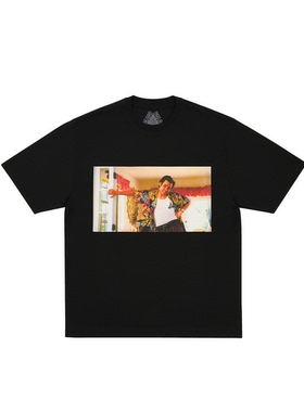 PALACE 25神探飞机头剧照金凯瑞印花T恤全棉宽松男女同款潮牌短袖