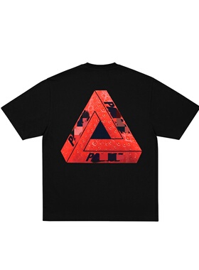 palace 福冈限定三角草莓字母款印花T恤25fw潮牌男女同款全棉短袖