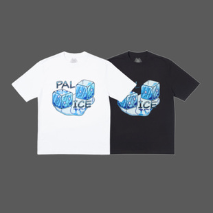 ICE 潮牌男女宽松短袖 冰块字母LOGO圆领T恤 TEE SHIRT PAL