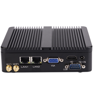 迷你工控机双千兆网口双串口四核J1900/N100/J6412全铝无风扇嵌入式微型工业电脑i3i5i7低功耗MINIPC小主机