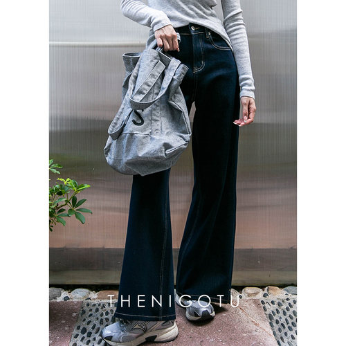 微喇裤长裤四面弹牛仔裤2024秋季