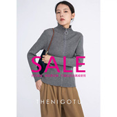 DOROTHY 亲肤立领领上衣小众外套潮 女开衫 修身 显瘦圆环扣针织衫