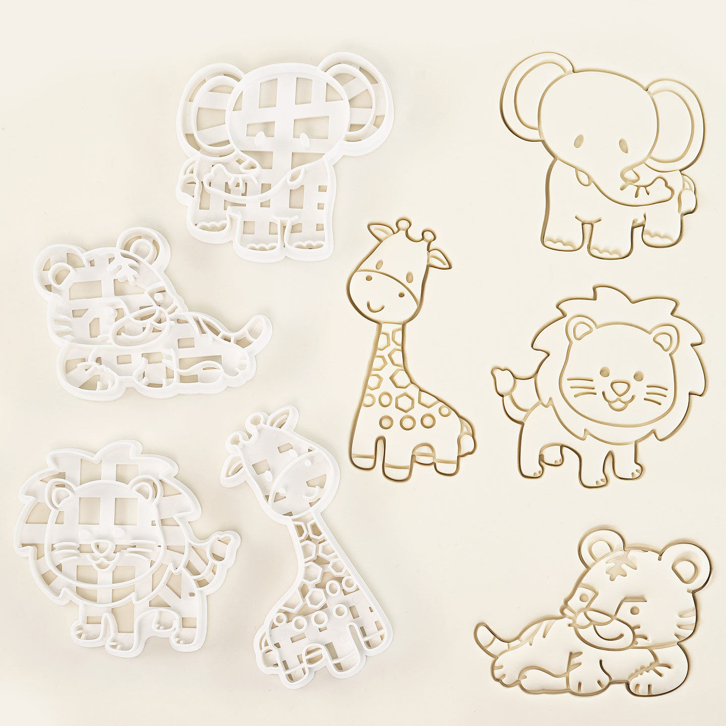 动物饼干模具曲奇切模印章磨具卡通森林小动物翻糖烘焙压花工具