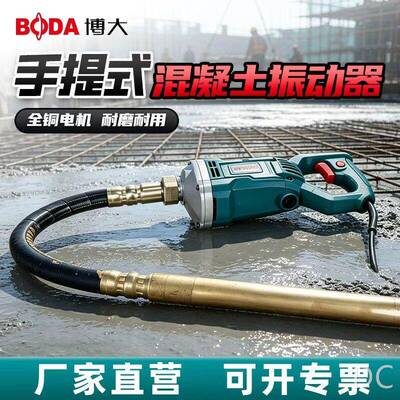 混凝土振动器220V手提式振动棒工地水泥震动棒工程小型振捣棒