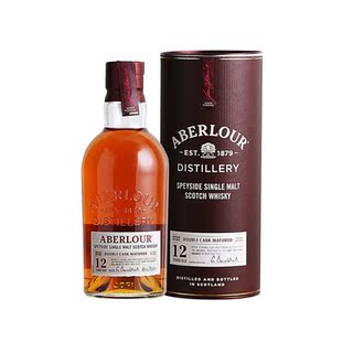 洋酒 雅伯乐Aberlour 亚伯乐12年双桶陈酿斯佩塞单一麦芽威士忌