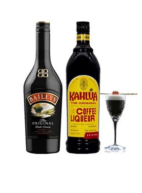 正品洋酒 天使之吻鸡尾酒 百利甜酒+ KAHLUA甘露咖啡 2瓶