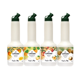 吉发得鲜桃/芒果/菠萝/椰子味果酱GIFFARD意大利进口调酒烘焙1L