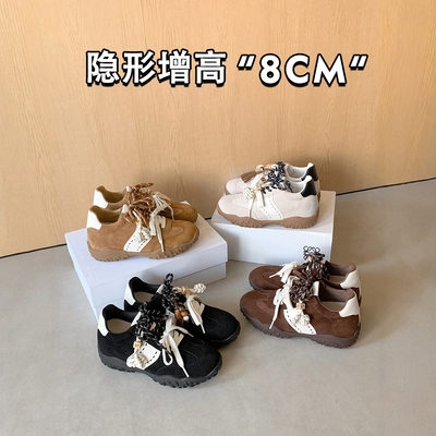 内增高德训鞋女运动休闲鞋阿甘鞋