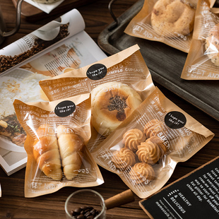 欧包面包包装袋贝果切片吐司司康饼干麻薯小冰面包透明烘焙打包袋
