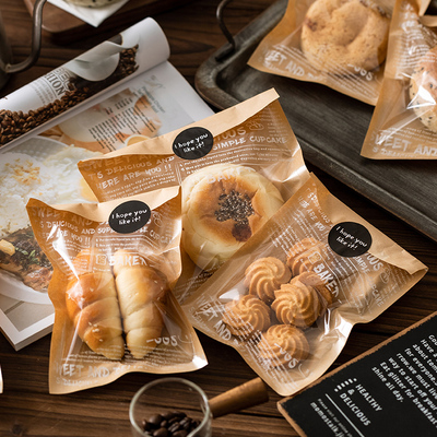 欧包面包包装袋贝果打包袋