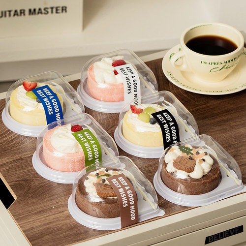 网红单个日式蛋糕卷包装盒