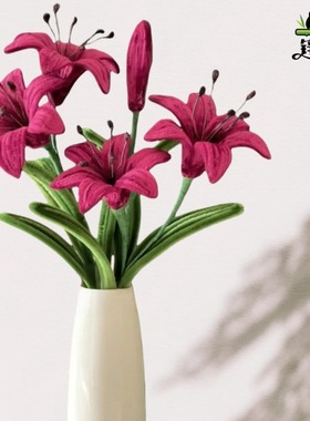 锌特扭花手d摆装饰 不含家面桌花扭棒束工iy自制件花花瓶居桌餐艺