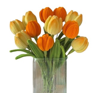 真扭扭花工dy包制件花不含花瓶仿花棒束手i材料自摆装饰