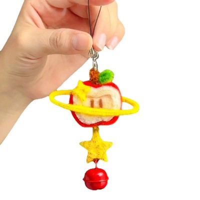 锌制苹铃挂单DI手钥物送朋特扭扭棒自果铛件简Y工材料包匙扣礼友