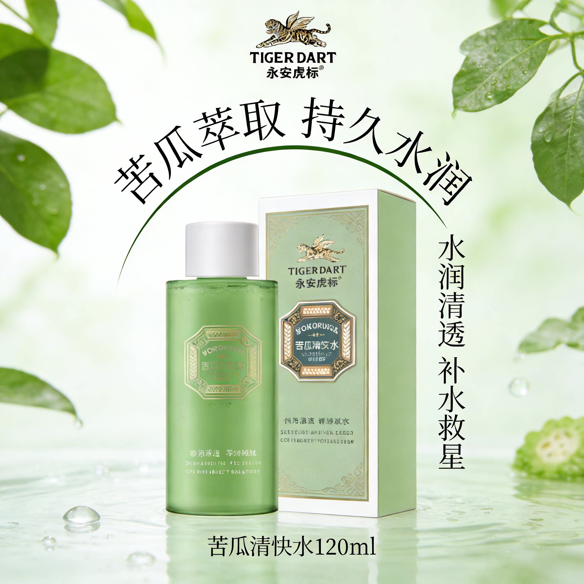 永安虎标男女通用苦瓜清快水爽肤保湿补水晚霜舒缓面霜弹润不油腻