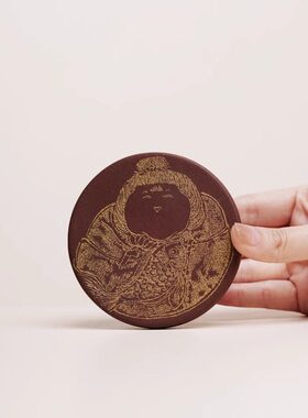 一条【富余壶盖置】原矿紫砂紫泥盖置礼物