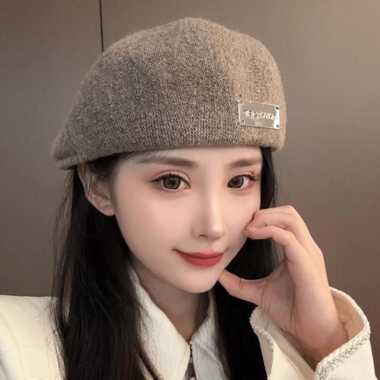 日系复古八角贝雷帽女反戴前进帽