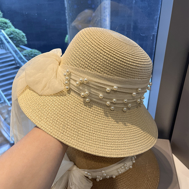 法式优雅复古棒球帽子女夏季珍珠丝带蝴蝶结防草帽紫外线太阳帽潮,服饰配件/皮带/帽子/围巾,帽子,淘宝优惠券,粉丝福利购,淘宝优惠卷