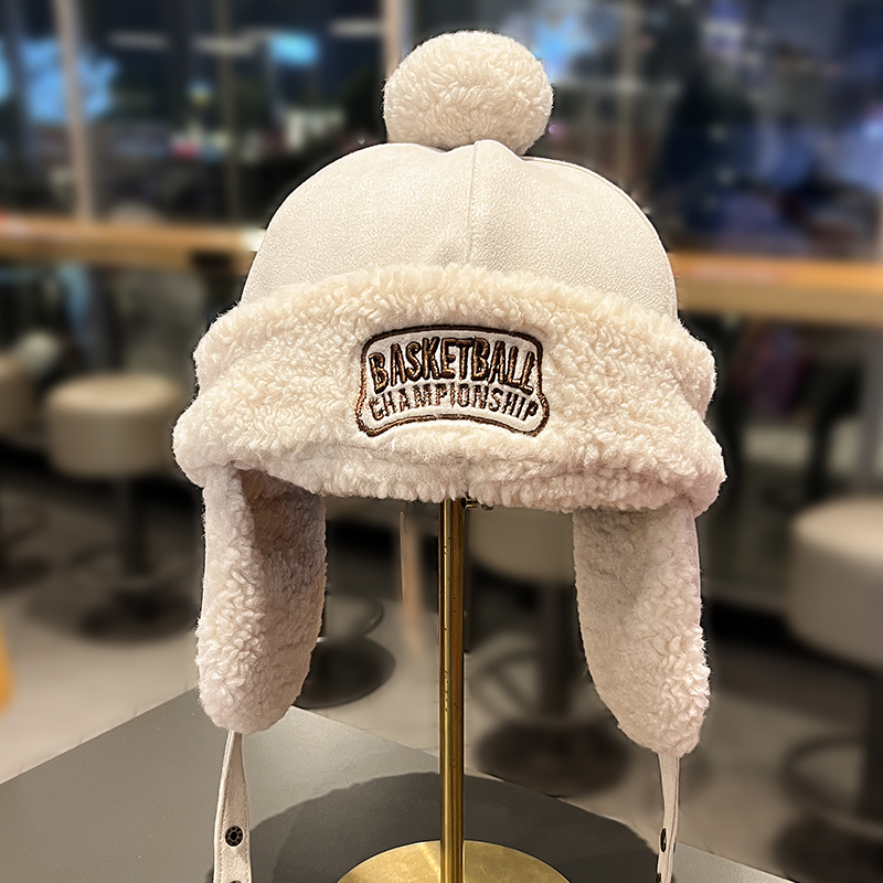 护耳帽子雷锋帽男女刺绣冬季