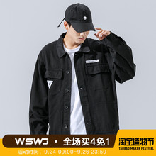 春秋 WSWJ工装 运动外套潮牌欧美宽松潮流hiphop休闲飞行员夹克男士