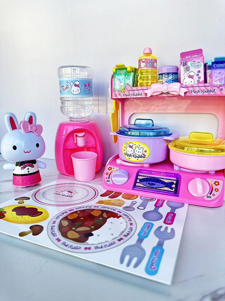 어린이 놀이 집 미니 주방 장난감 정수기는 3 6세를 위한 물 교육용 실제 요리 세트를 분배할 수 있습니다