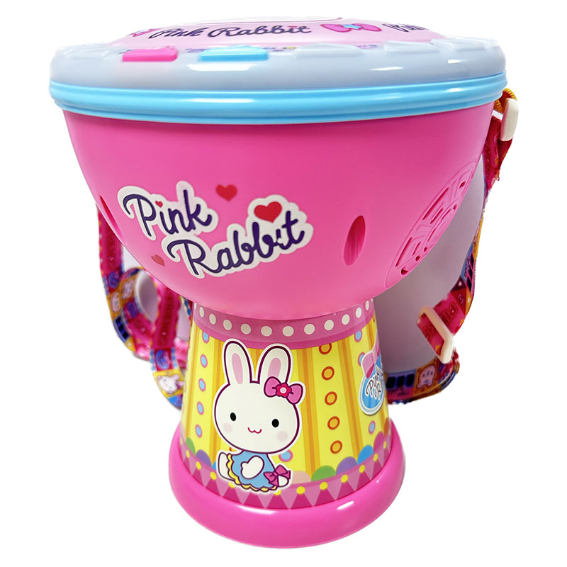 一言粉红兔幼儿音乐启蒙过家家玩具趣味手拍鼓灯光音乐非洲鼓乐器