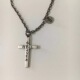 undercover地狱十字架银色项链帅气时尚 潮流简约绝迹吊坠小众艺术