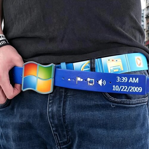 Windows7Y2K复古合金扣皮带