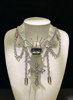 哥特朋克暗黑钛钢重工亚文化项链