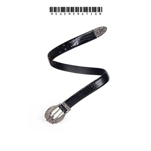 【大奔/派伟俊/周汤豪同款】RGZ 小众男鸾凤骨鹰山羊油蜡鳄纹皮带