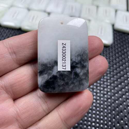 印象蓝田玉牌老坑水墨丹青平安