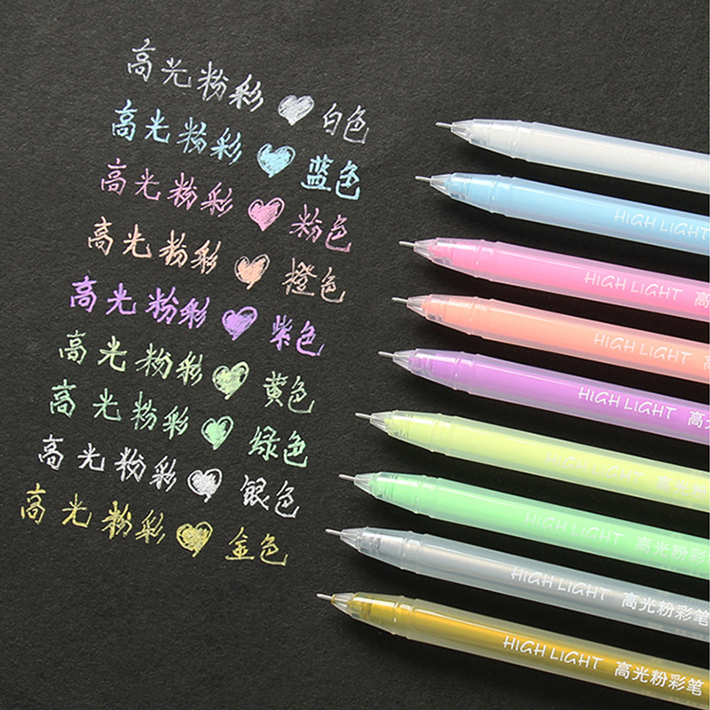 diy成长手册水粉笔儿童相册本高光水彩笔手账装饰用针管笔勾线笔