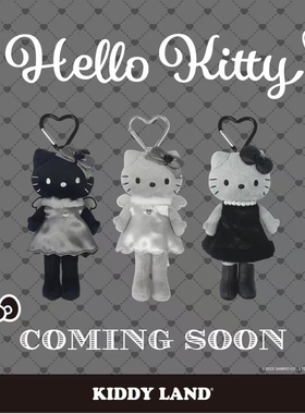 9月预售 日本NIC长腿ki t t y黑白天使恶魔毛绒挂件