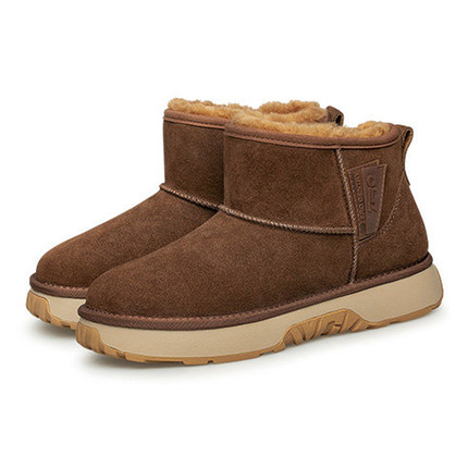 ZRO零度男鞋冬 2025新款雪地靴皮毛一体羊毛鞋抗寒户外男士短靴子