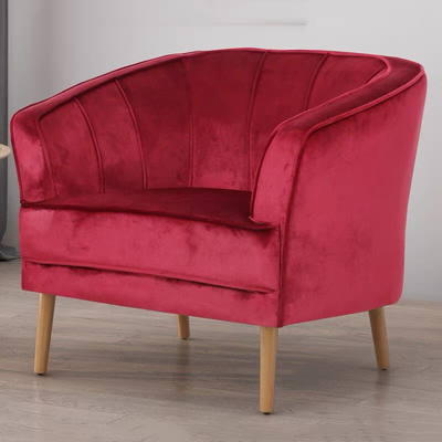 北欧美式单人沙发网红双人布艺小户型沙发休闲接待会客卧室老虎椅