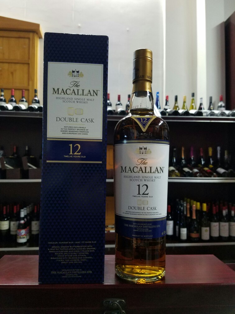 老版款麦卡伦12年蓝钻双雪莉桶苏格兰单一麦芽威士忌正品行货洋酒